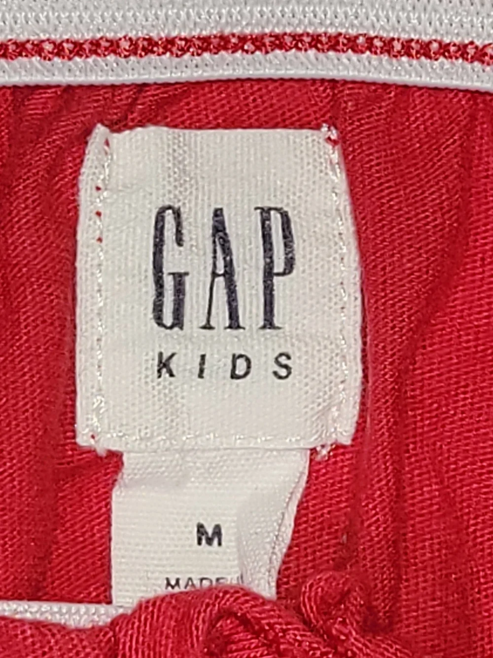 GAP Red Smocked Off-Shoulder Crop Top- Size M
